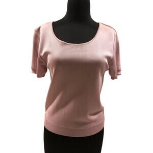 Dana Buchman Vintage Lavender Viscose Rayon Stretch Knit Top S/M